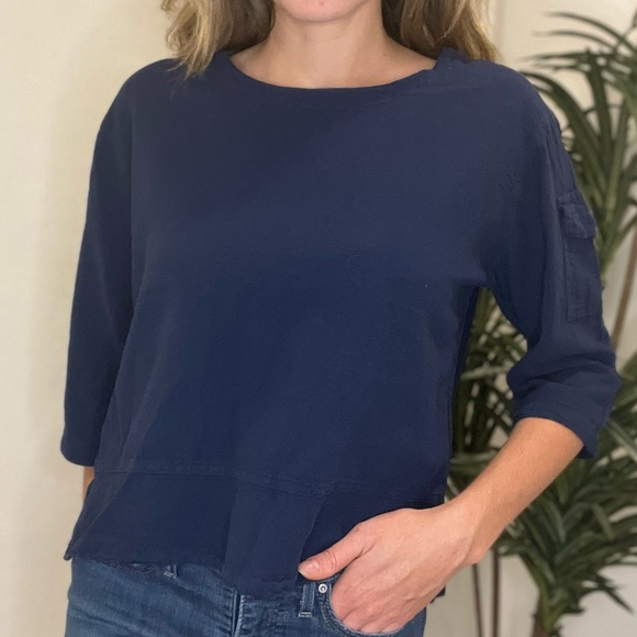 Casual Fit Blouse in Ocean Breeze